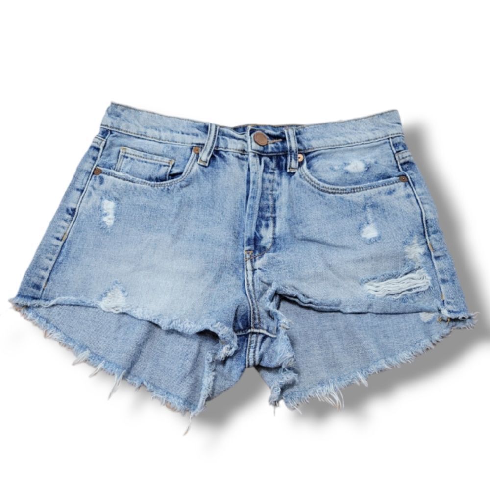 BlankNYC Shorts Size 26 W28"xL2.5" Blank NYC Short Blue Denim Shorts Distressed